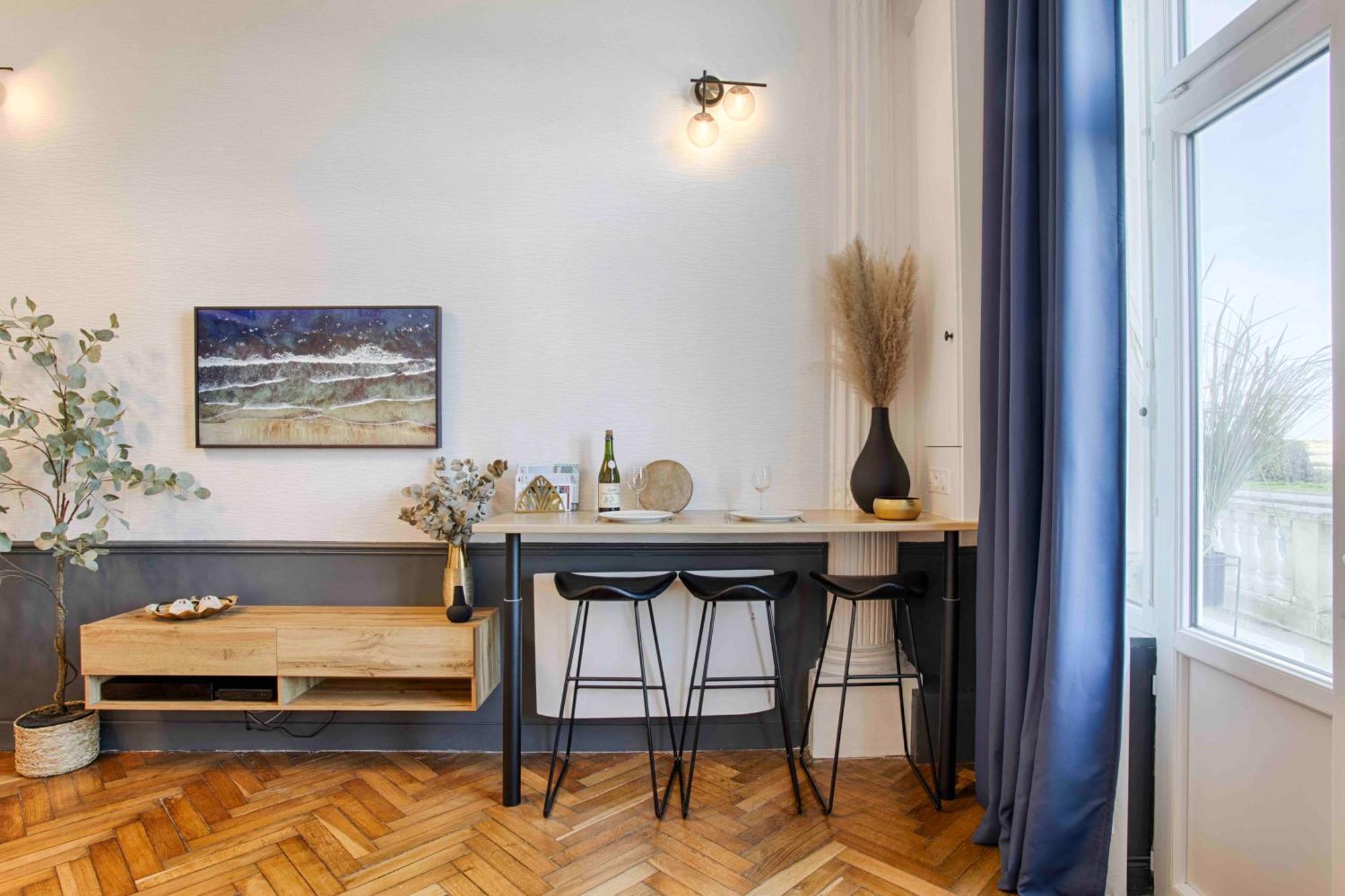 Welc'Home In Houlgate - Vue Et Acces Direct Sur Mer Exterior foto